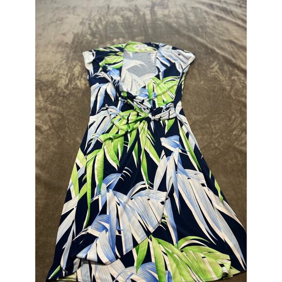 TOMMY BAHAMA women's Faux Wrap Jersey Dress Casual Resort Career Medium - Picture 1 of 8